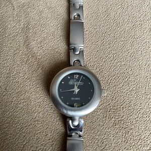 Watch with Silver Coloured Band